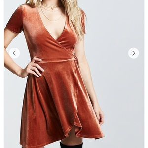 Velvet wrap dress